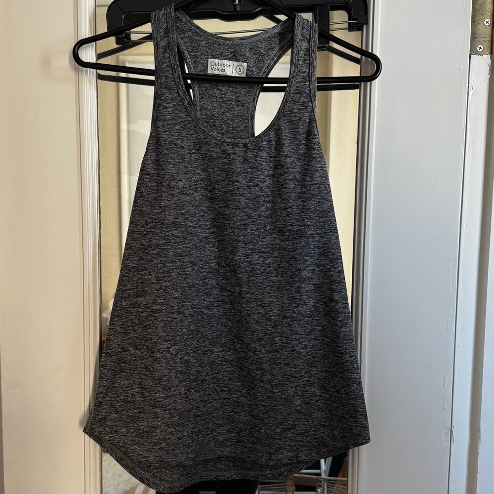 Outdoor Voices Women's Charcoal cloud kit Tank Top S